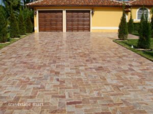 6×12 Autumn Blend Travertine Pavers
