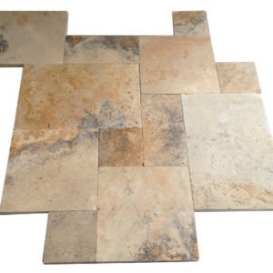 Premium Select Tumbled French Pattern Country Classic Travertine Pavers