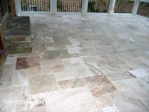 French Pattern B&C Da Vinci Travertine Tiles
