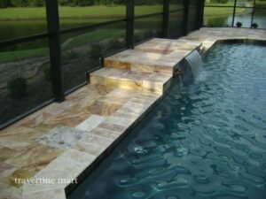 French Pattern Autumn Blend Travertine Pavers