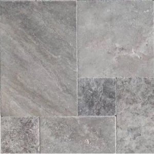 Silver Travertine Tumbled Edge Tiles