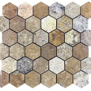 Scabos 2" Hexagon Mosaics