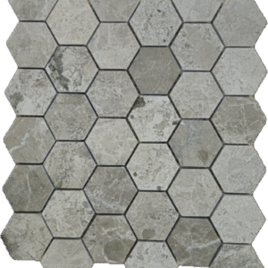 2" Silver Shadow Hexagon Mosaic