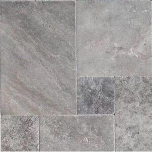 Silver Travertine Tumbled Edge Tiles