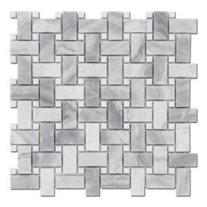 Stone USA Basket Weave Argento w/ B.V. Dolomite Honed TM 06-5368