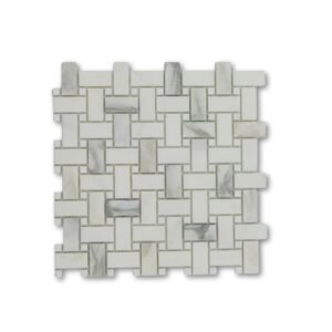 Stone USA Basket Weave Calacatta Oliva w/ B.V. Dolomite Honed TM 06-5569