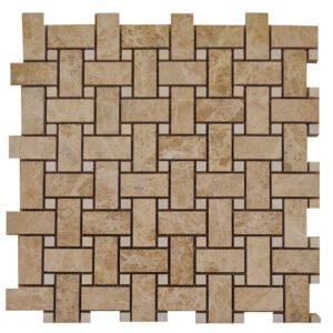 Stone USA Basket Weave Emperador w/ Crema Polished TM 06-5380