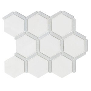 Stone USA Sanibel 3 Honeycomb Thassos & Blue Celeste Honed TM 06-5553