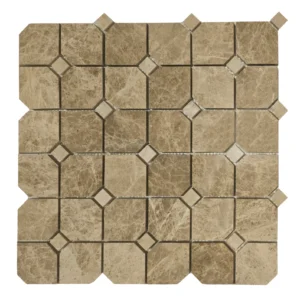 Stone USA 2 Hexagon Emperador w/ Crema Pol TM 06-5276