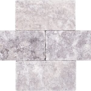 Stone USA Silver Travertine Tumbled 3×6 TM 02-2403